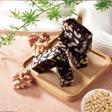 【瘋堅果ing】低糖高纖松子核桃糕(450g/盒)-禮盒提袋組 新春送禮