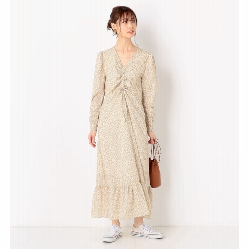 アルシーヴ Archives 花柄プリントシャーリングワンピース 通販 Lineポイント最大get Lineショッピング