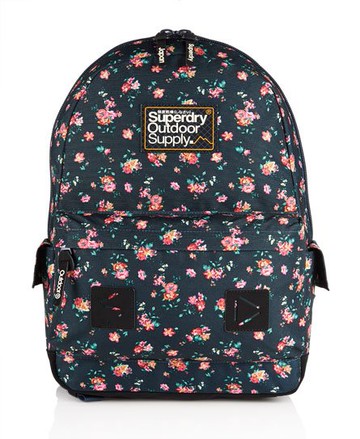 Superdry Women's Women's Stem Floral Montana Rucksack Navy - Size: 1SIZE Dark Blue