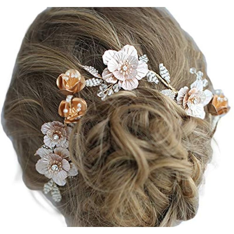 Longwu ヘッドドレス 三点 お花 ヘアピン カチューシャ 手作り ブライダル ウェディング 髪飾り 水晶 ヘアアクセサリ 通販 Lineポイント最大get Lineショッピング