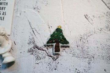 聖誕樹釘珠胸針繡線小艺文胸花聖誕交換禮物