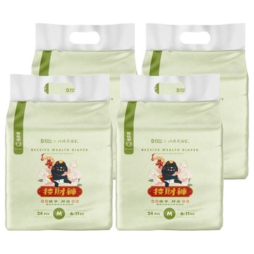 pureBaby 波比 植萃抑菌接財褲 黏貼型 6~11kg 附空氣棉隨身包 3包  96入  M