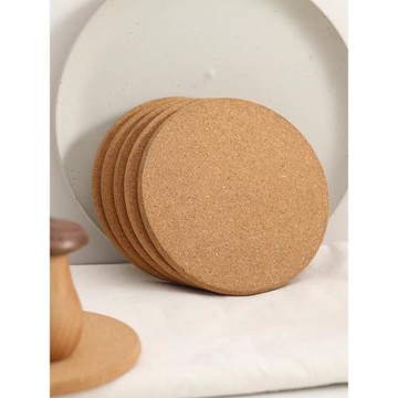 3個軟木隔熱墊加厚餐桌墊鍋墊盤墊圓形防滑墊子杯墊餐墊
