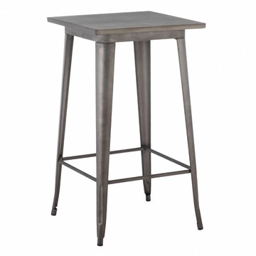 【E-home】Dale黛爾工業風金屬方形吧台桌-幅60cm-三色可選槍色