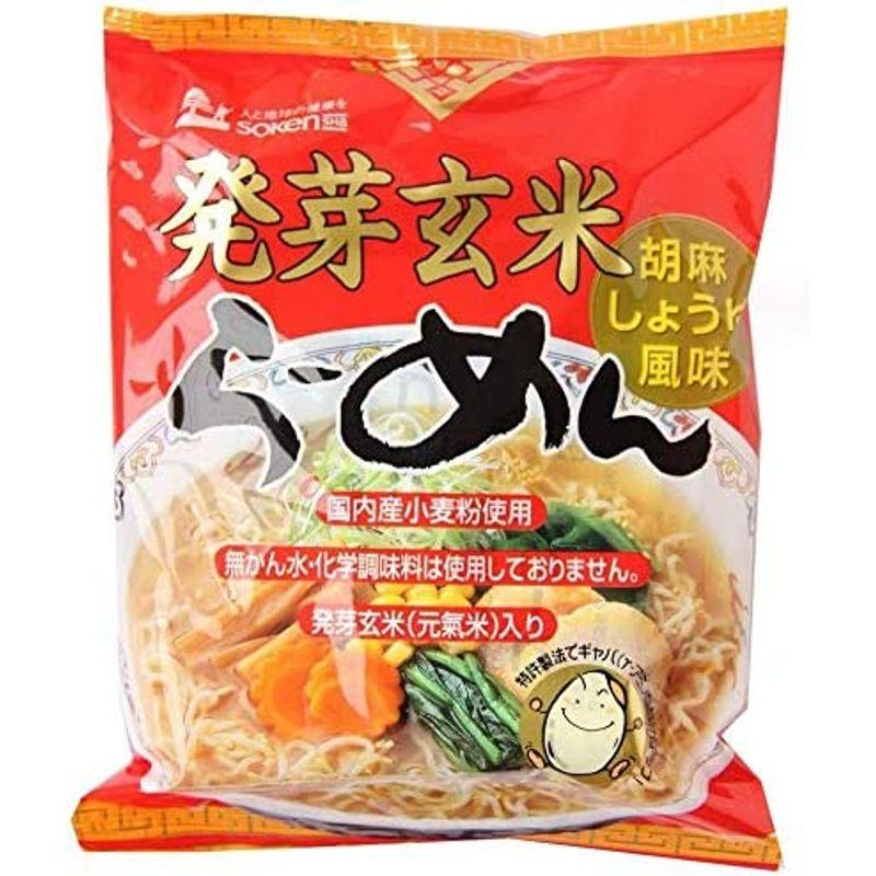 創健社 即席麺 (ラーメン) 発芽玄米 らーめん 103g×5  無かん水麺