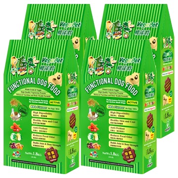 VegePet 維吉 機能素狗食 高級成犬 素肉 全穀糧 無蛋奶  4袋