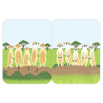 日本KING JIM - 萌系站立便利貼-狐獴 (L(4.7×4.7cm))