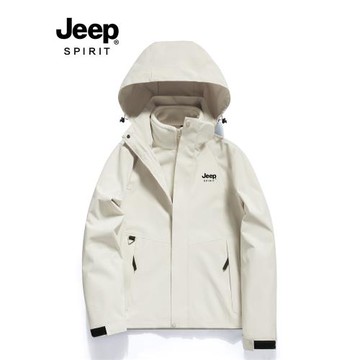 (免運)吉普Jeep spiri三合一外套沖風衣男女款2025秋冬裝運動戶外風衣服