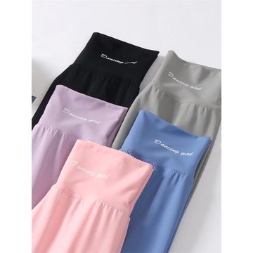 女童鯊魚褲夏季薄款兒童2025新款冰絲洋氣瑜伽褲女孩外穿打底褲子