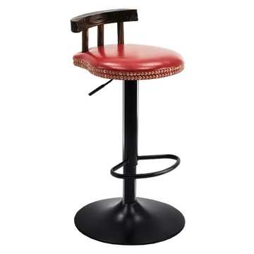 復古風升降吧台椅 45 x 45 x 45cm 13kg  紅色  1個