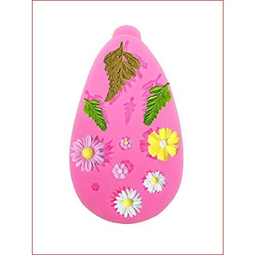 (Flower Mold) SaSa Design Flower Mould,Soap Clay Fimo Chocolate Sugarcraft Baking Tool DIY Cake Silicone Mould for Baby Shower Party Cake Decoration