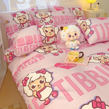 喜羊羊灰太狼純棉四件套全棉100床上被套床單兒童男孩三件套卡通