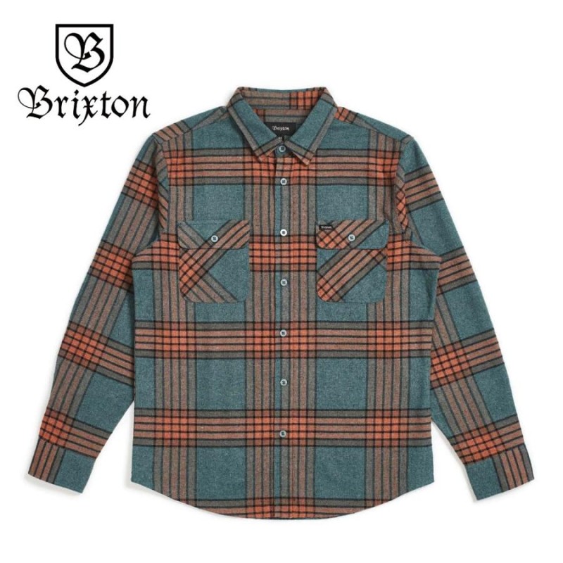 BRIXTON ブリクストン BOWERY L/S FLANNEL BLUE HAZE ブルー チェック