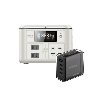 Mirenex 儲能小瓦力PRO+氮化鎵電源供應器 三色 NEX430 emirai 戶外電源 迷你行動電源 登山 露營 悠遊戶外