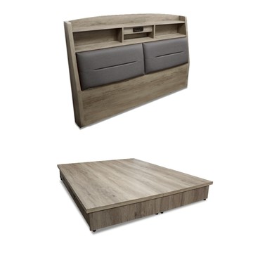 ASSARI-波本收納房間組(床頭箱+床底)-雙人5尺