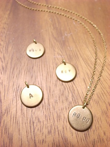 《二毛銀》黃銅客製敲字項鍊