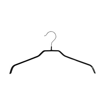 NATURE LIVING 防滑塗層衣架  黑色  10個