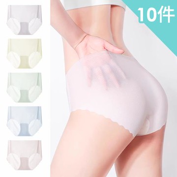 【Dylce 黛歐絲】10件組-現貨- 超輕盈冰絲無痕內褲/女內褲/中腰內褲(顏色隨機)
