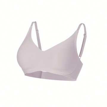 【UU柔托】舒適包覆無痕無鋼圈內衣 - XL / 木槿紫