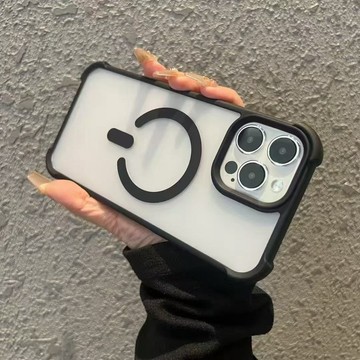 【隔日到貨】Magsafe四角防摔 清倉 磁吸手機殼 透明磨砂 真液態硅膠 適用iPhone16 15 Pro Max