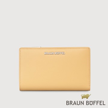 【BRAUN BUFFEL】薇拉-A 11卡兩折中夾-淺棕色(德國小金牛台灣總代理)/BF850-502-CR