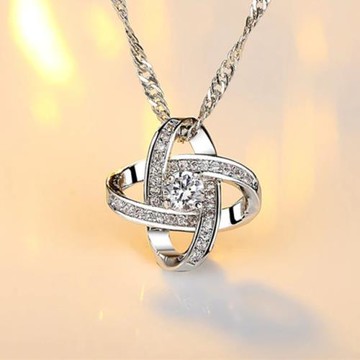 【Emi 艾迷】優雅繾綣鋯石 鎖骨鍊 項鍊