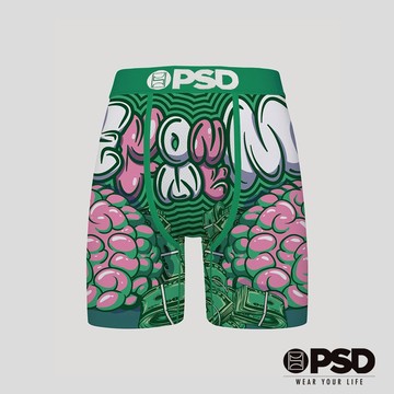 【PSD Underwear 官方旗艦店】MONEY- 平口四角褲-錢錢泡泡-綠色