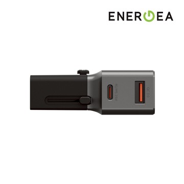 Energea TravelWorld 25W 旅行通用轉接頭-槍灰
