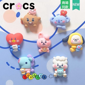 ✨台灣出貨✨ crocs鞋扣 diy配件 洞洞鞋鞋扣 手機殼貼片 鞋花 BTS男孩鞋扣 立體裝飾貼 BTS周邊