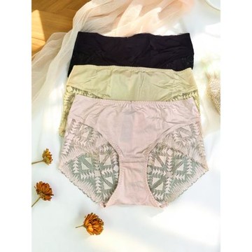 2025新款女士純棉莫代爾蕾絲舒適透氣女士三角褲提臀性感舒適抗菌