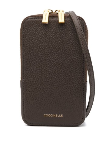 Coccinelle - Flor Hi-Tech phone bag - women - Calf Leather - One Size - Brown