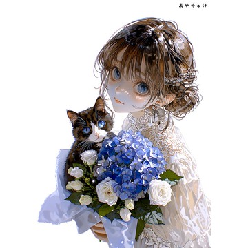 【4 月新品 3】07-120-0133 人物貼紙 春日少女與動物