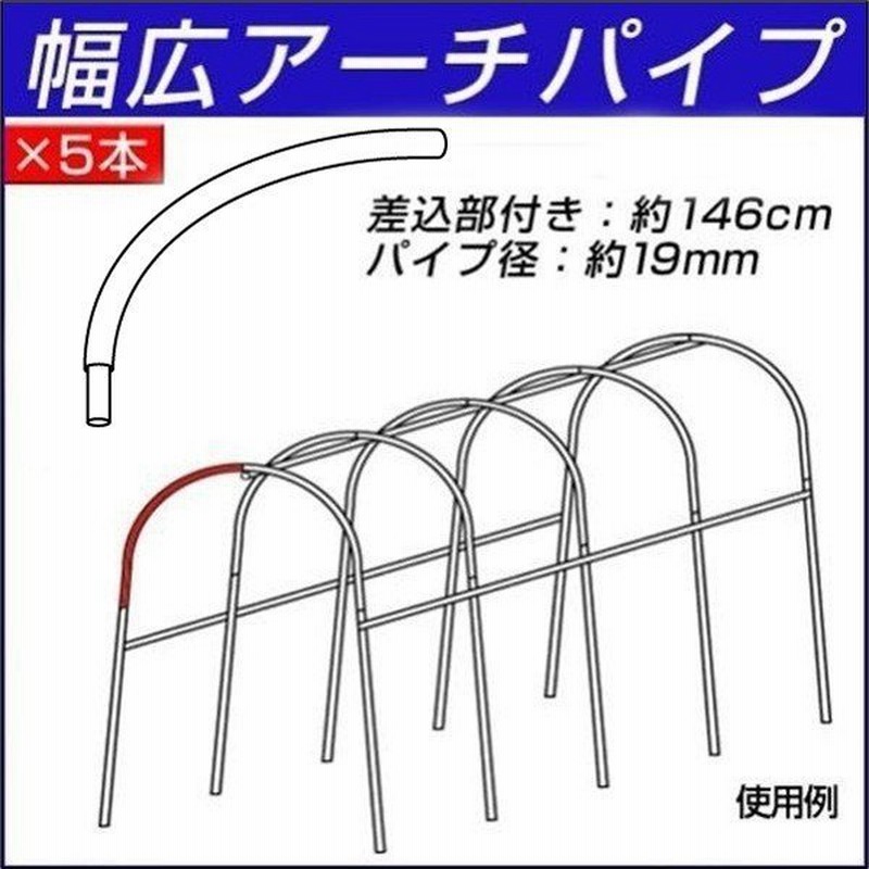 園芸支柱 支柱 従来型 パイプ支柱 幅広アーチパイプ 差込部付き 5本 国華園 通販 Lineポイント最大0 5 Get Lineショッピング
