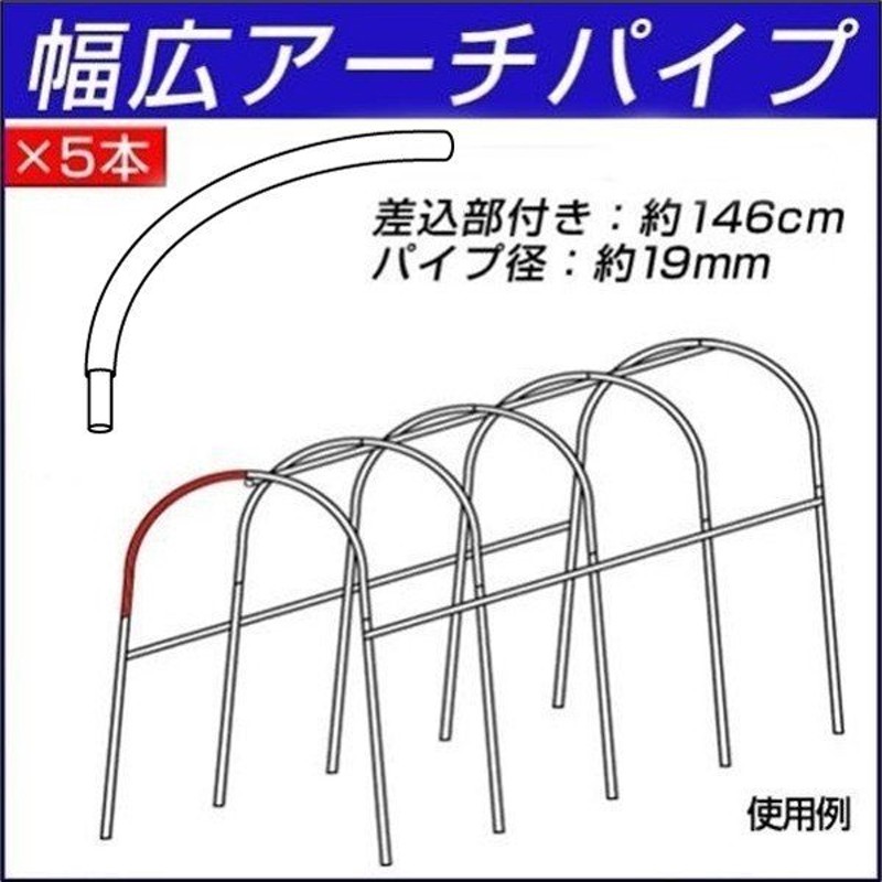 支柱 アーチ 園芸 直径16mm 雨除け 農業 10本組 鋼管製 国華園 高さ200cm 菜園アーチ支柱