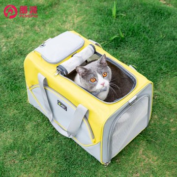 廠家直銷便攜寵物外出拉桿箱折疊牛津布貓包透氣大容量手提狗狗箱