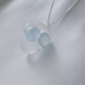 微客製-夏日恩典清涼水滴玲丸925純銀項鍊 10色