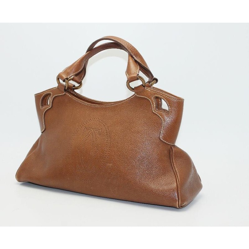 値下げ】カルティエ マルチェロ レザー ハンドバッグ ブラウン 65309  