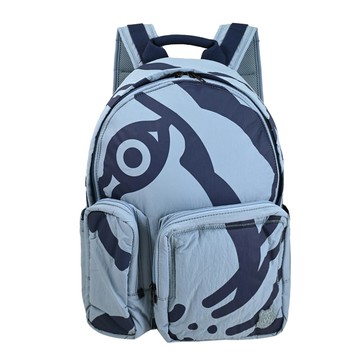 KENZO 5SA403 虎頭線條印花尼龍休閒後背包.淺藍