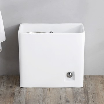 陽臺拖布池陶瓷拖把池陽臺洗地拖把盆水槽大號小號方形家用 b8031