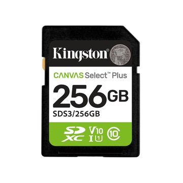 【Kingston】Canvas Select Plus 256GB SDXC U1 V10 UHS-I 記憶卡 讀取速度:150MB/s