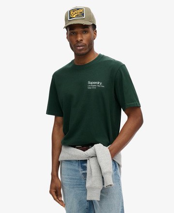 Superdry Men's Core Logo City Loose T-Shirt Green Size: XL