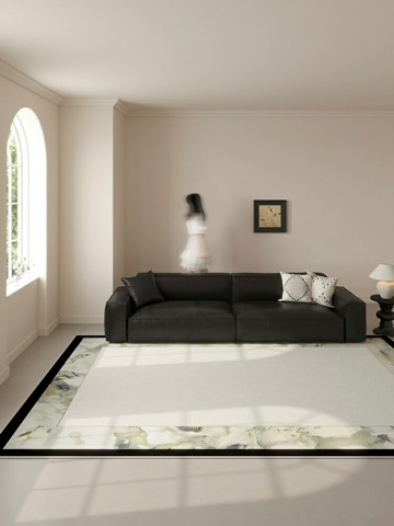 客廳地毯輕奢高級防水防污沙發茶幾毯免洗可擦現代簡約臥室床邊毯