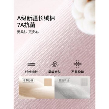 ubras純棉內褲女士三角褲舒適中腰7a抗菌加長襠包臀大碼透氣3條裝