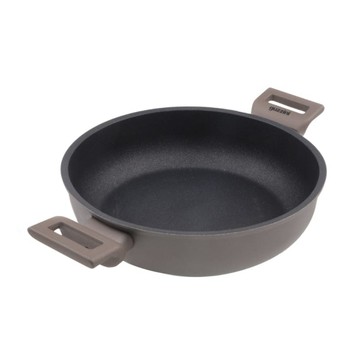 曜岩系列 萬用鍋28cm (無蓋/可用電磁爐) 贈 耐熱尼龍方形匙-29.5cm