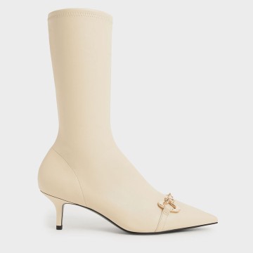 Elery 金屬鍊中筒靴