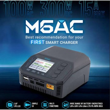 ToolkitRC M6AC 鋰電池大功率平衡充電器 1-6S 300W 15A 繁體中文