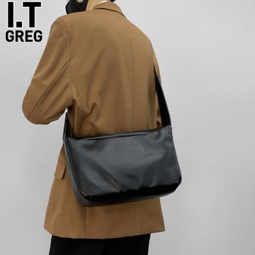 香港I.Tgreg男士斜挎包大容量休閑皮質背包時尚單肩包簡約百搭包