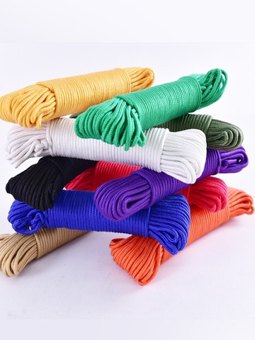 包裝蚊帳登山繩耐磨無彈力繩子捆綁繩涼衣繩打包繩牽引繩彩色逃生