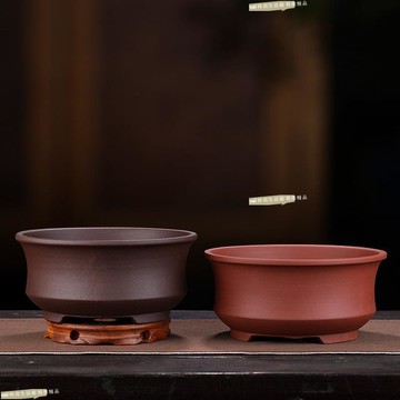 花盆 花器 紫砂花盆 精品大號紫砂花盆景盆金彈子羅漢松黃楊盆云竹多肉菖蒲盆