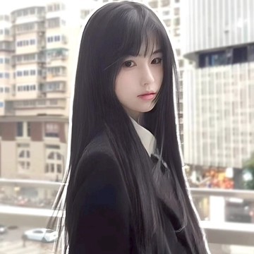 假髮 假髮女 黑長直 長髮假髮 齊劉海假髮 整頂假髮 全頭套假髮 cosplay 韓系假髮 仿真髮絲 假髮套 自然153